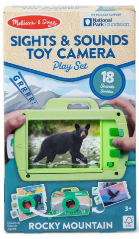 Sights & Sounds Wooden Toy Camera Play Set - Rocky Mountain National Park