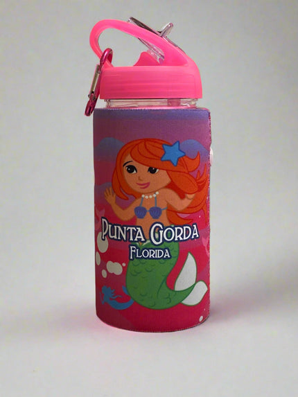 Sports Bottle with Insulator Sleeve-Mermaids