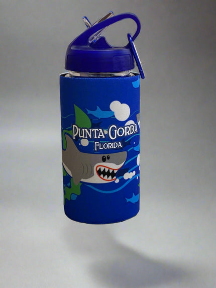 Sports Bottle with Insulator Sleeve-Sharks