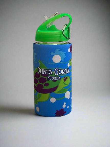 Sports Bottle with Insulator Sleeve-Turtle