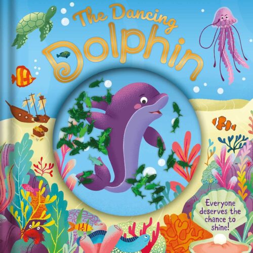 Dancing Dolphin With Glitter Pouch Hardcover Book