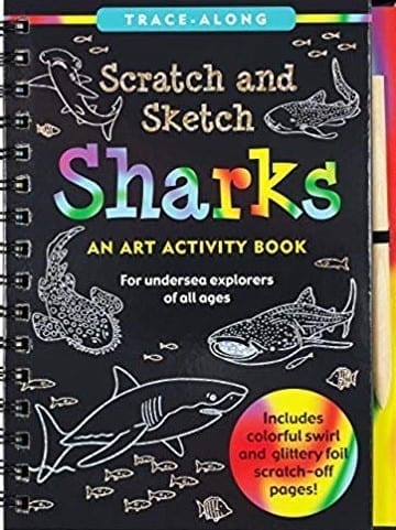 Scratch and Sketch Sharks Activity Book