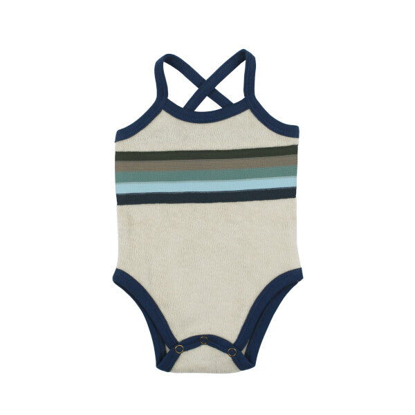 Blues Organic Terry Cloth Bodysuit GOTS-certified