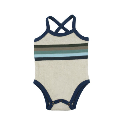 Blues Organic Terry Cloth Bodysuit GOTS-certified