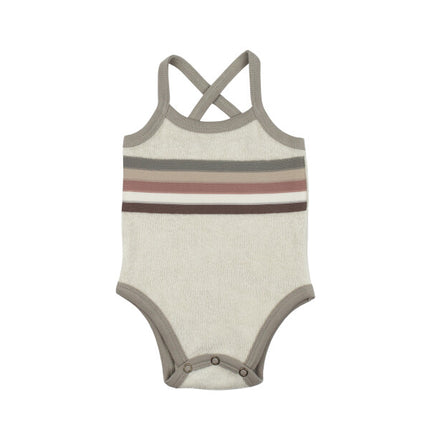 Neutrals Organic Terry Cloth Bodysuit GOTS-certified