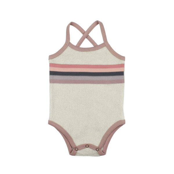 Pinks Organic Terry Cloth Bodysuit GOTS-certified