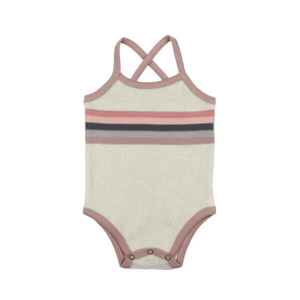 Pinks Organic Terry Cloth Bodysuit GOTS-certified