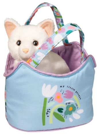 Purse White Cat My Little Garden Sak Plush Stuffy Stuffed Animal
