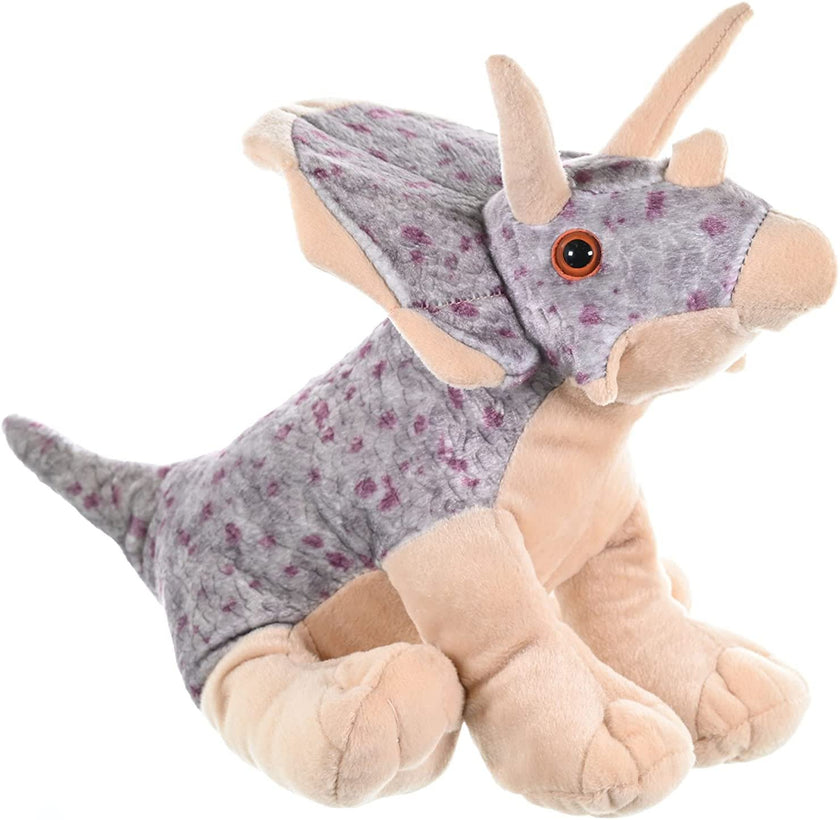 Triceratops Grey/Purple Plush Stuffy Stuffed Animal