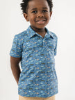 Boys Fish Bait Buddies Knit Short Sleeve Performance Polo
