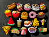 Yummy food Fries Fast Food Donuts Popcorn Bubble tea Ramen Taco watermelon and more Shoe Charms Julies Decal