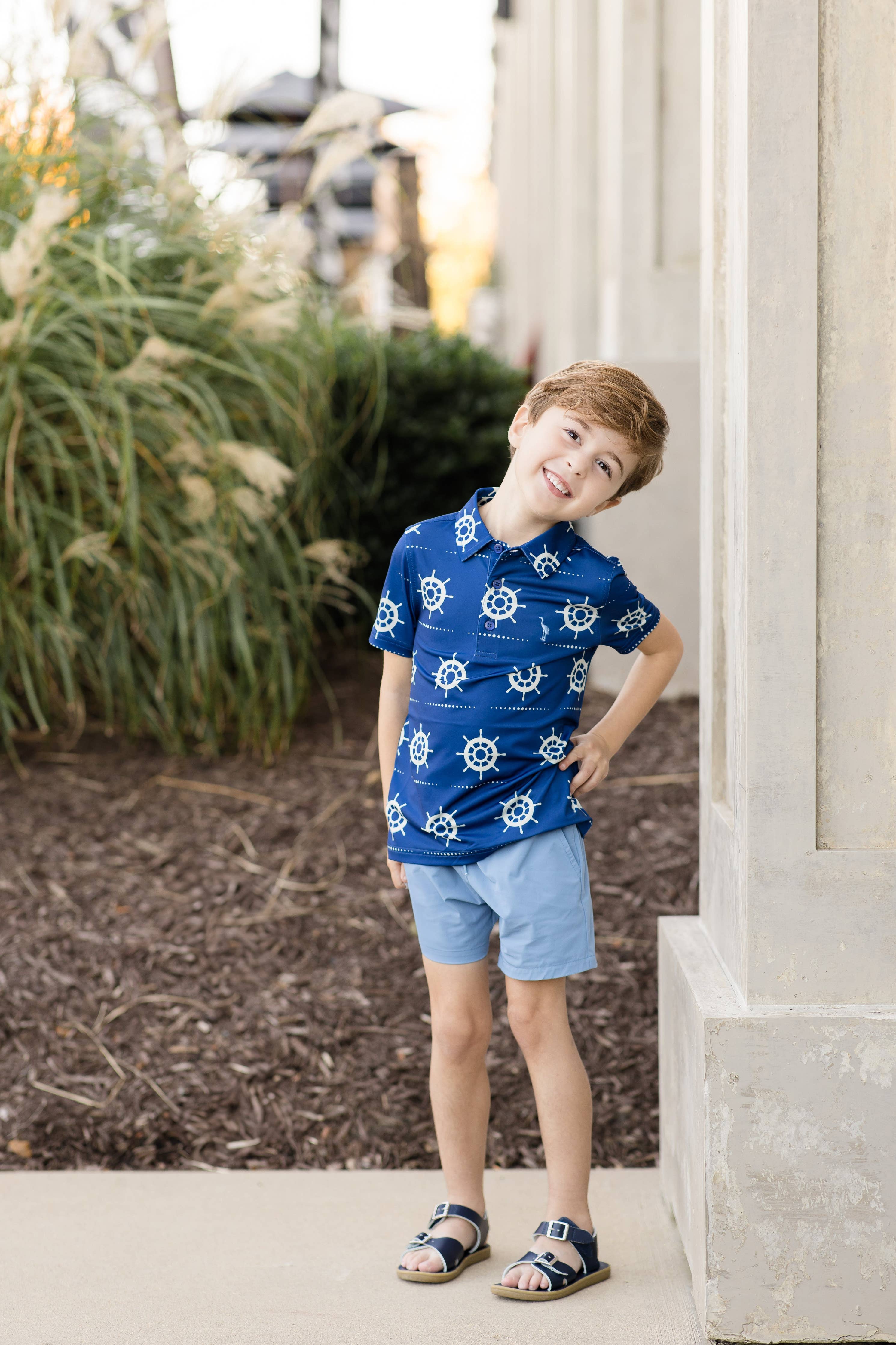 Boys Performance Polo | Nautical Navigator
