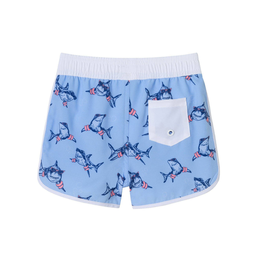 Rashguard & Swim Trunk Set - Navy Shark
