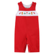 Red Velvet Christmas Smocked Overalls