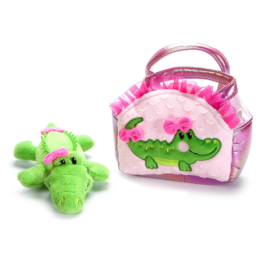 Plush Animal Set with Purse - Alligator