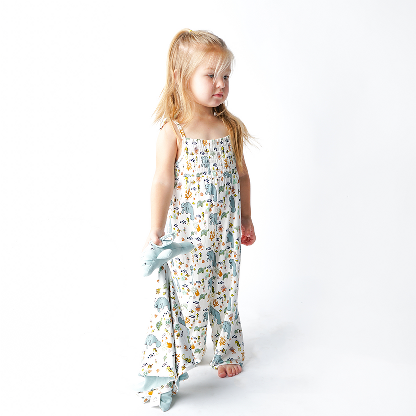 Manatee Spaghetti Strap Romper