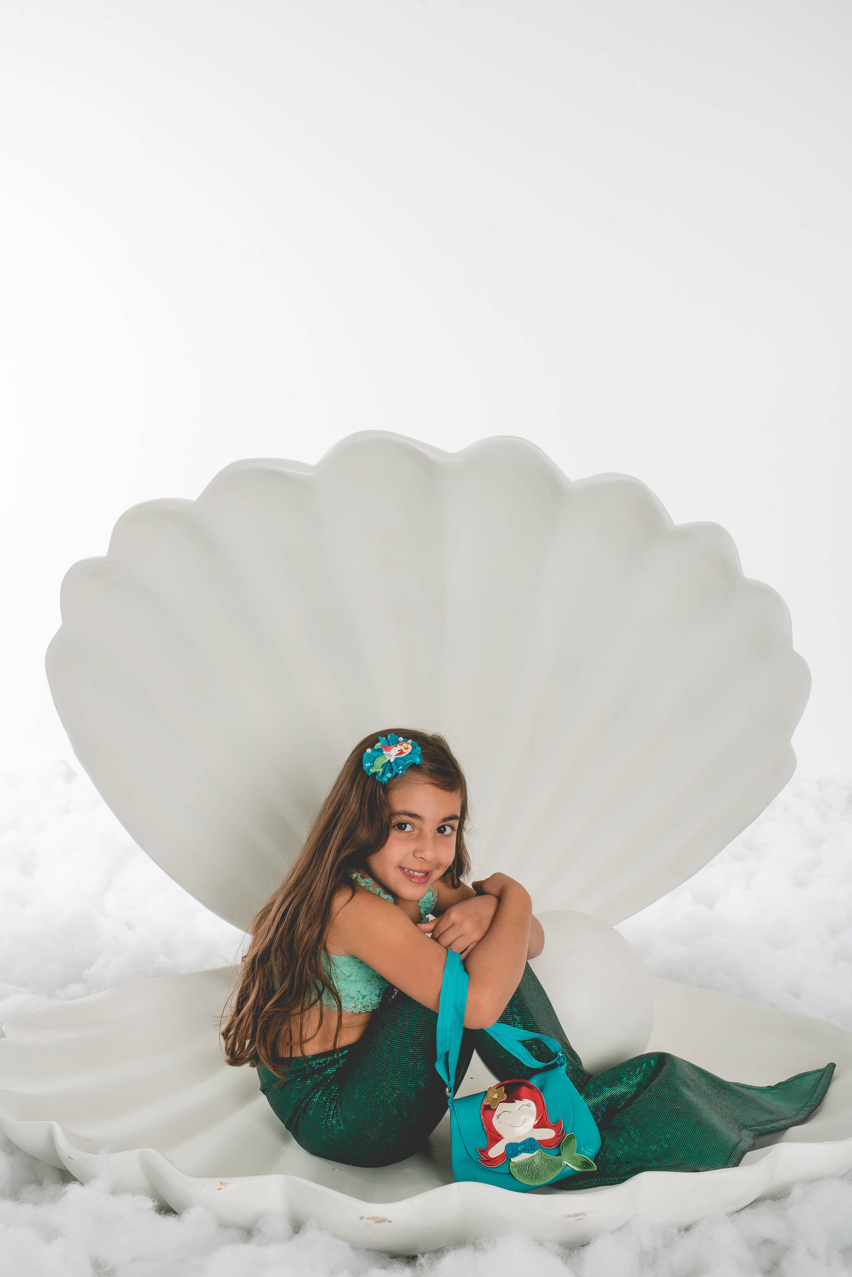 Mermaid Tale Trio Kids Hair Clips- Ocean Blue and Sand