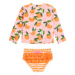 Orange You The Sweetest Long Sleeve Zipper Rash Guard Bikini