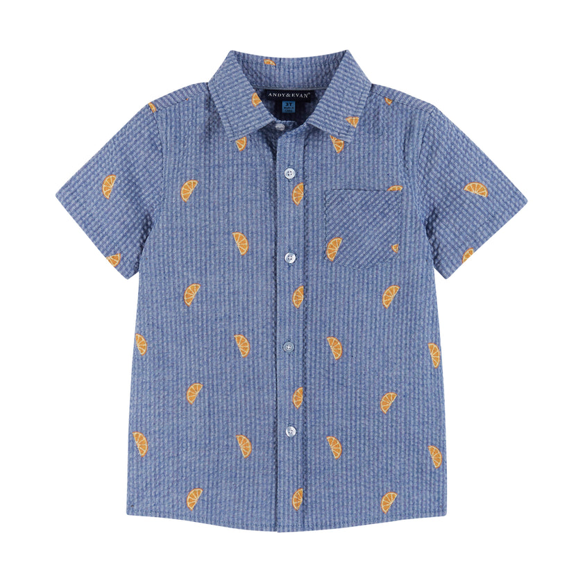 Boys Toddler Seersucker Buttondown & Shorts Set