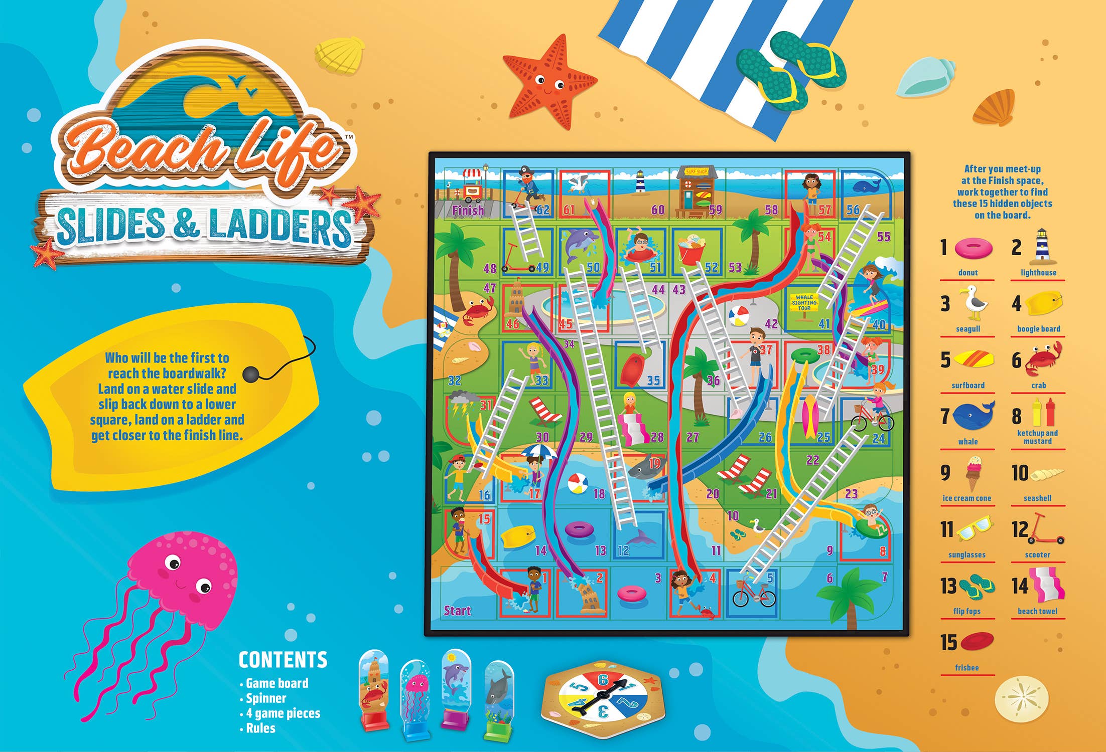 Beach Life - Slides & Ladders Board Game