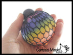 Rainbow Mesh Doh Filled Squeeze Balls - Doh - Ultra Squish Toy