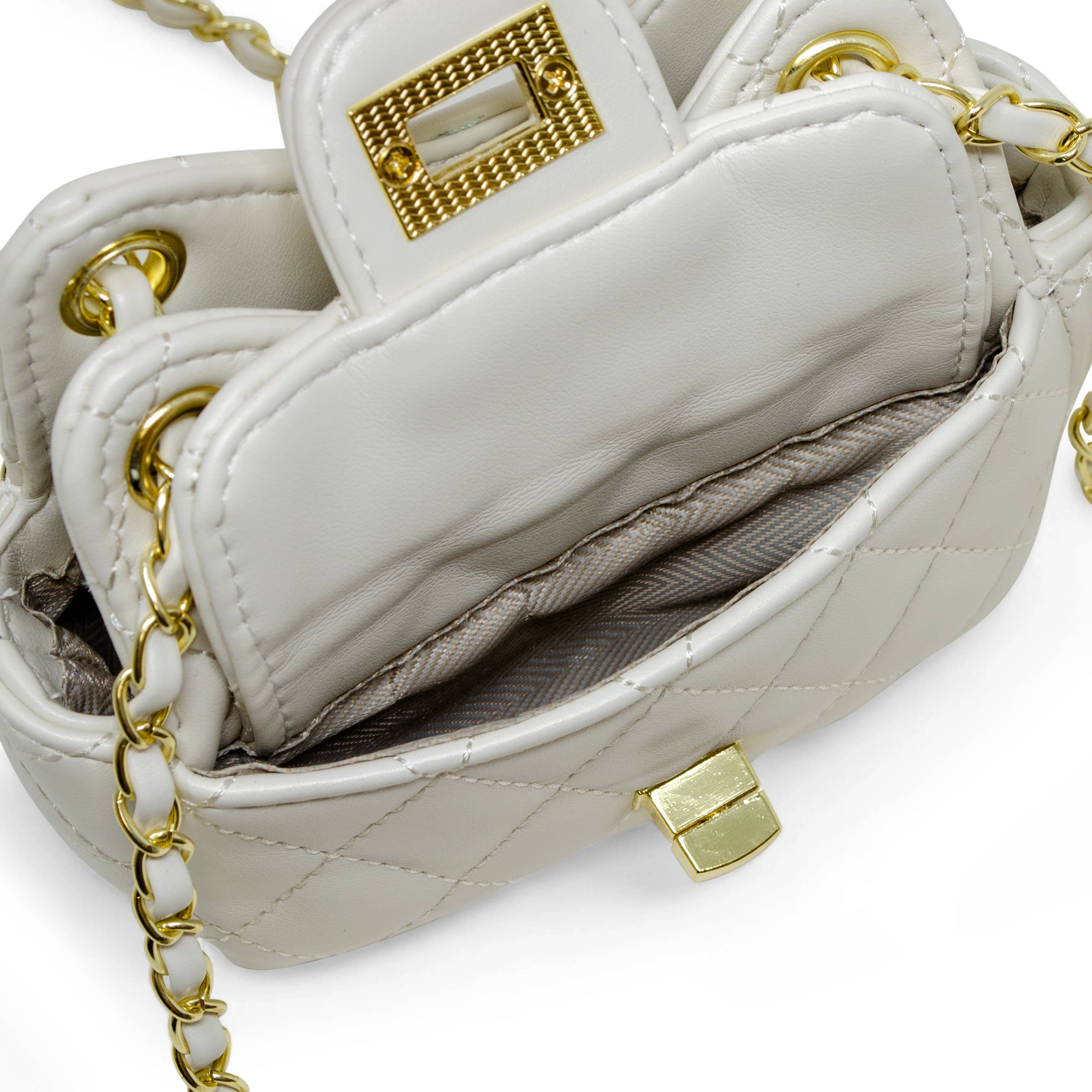 Girls Tiny Quilted Treasure Purse