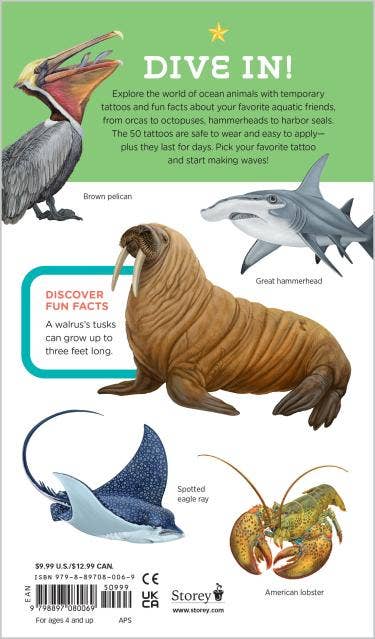 Temporary Tattoos That Teach: Ocean Animals