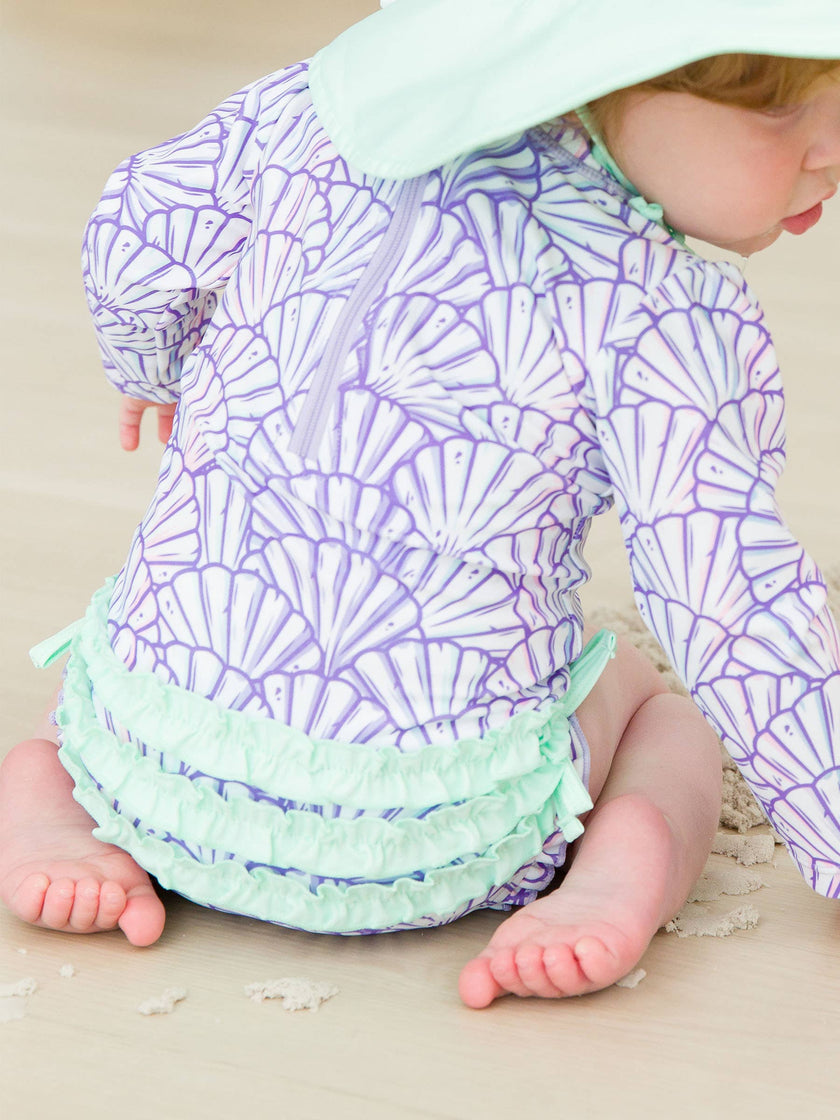 Magical Mermaid Long Sleeve One Piece Rash Guard