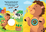 Baby Barnyard - Children's Rattle and Read Interactive Sensory Board Book with Spinning Rattle