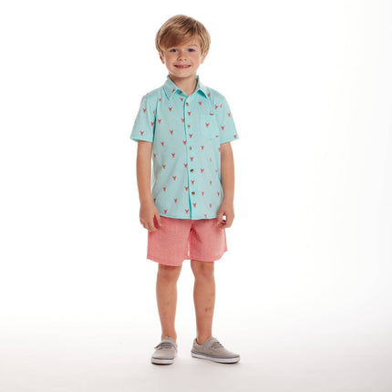 Knit Buttondown | Lobster Print