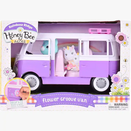 Honey Bee Acres Rainbow Ridge Flower Groove Van Playset
