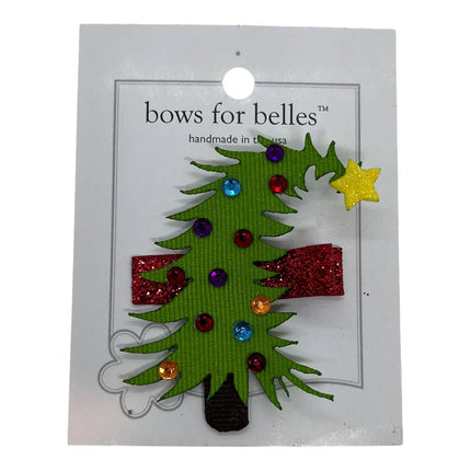 Leaning Christmas Tree Bow