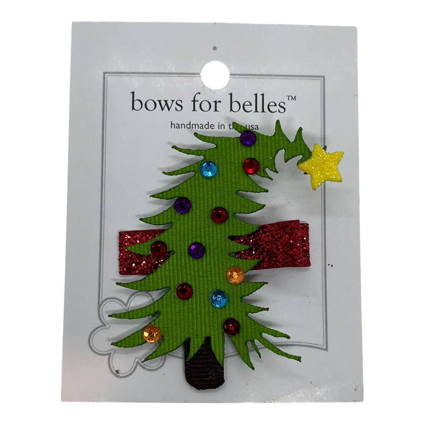Leaning Christmas Tree Bow