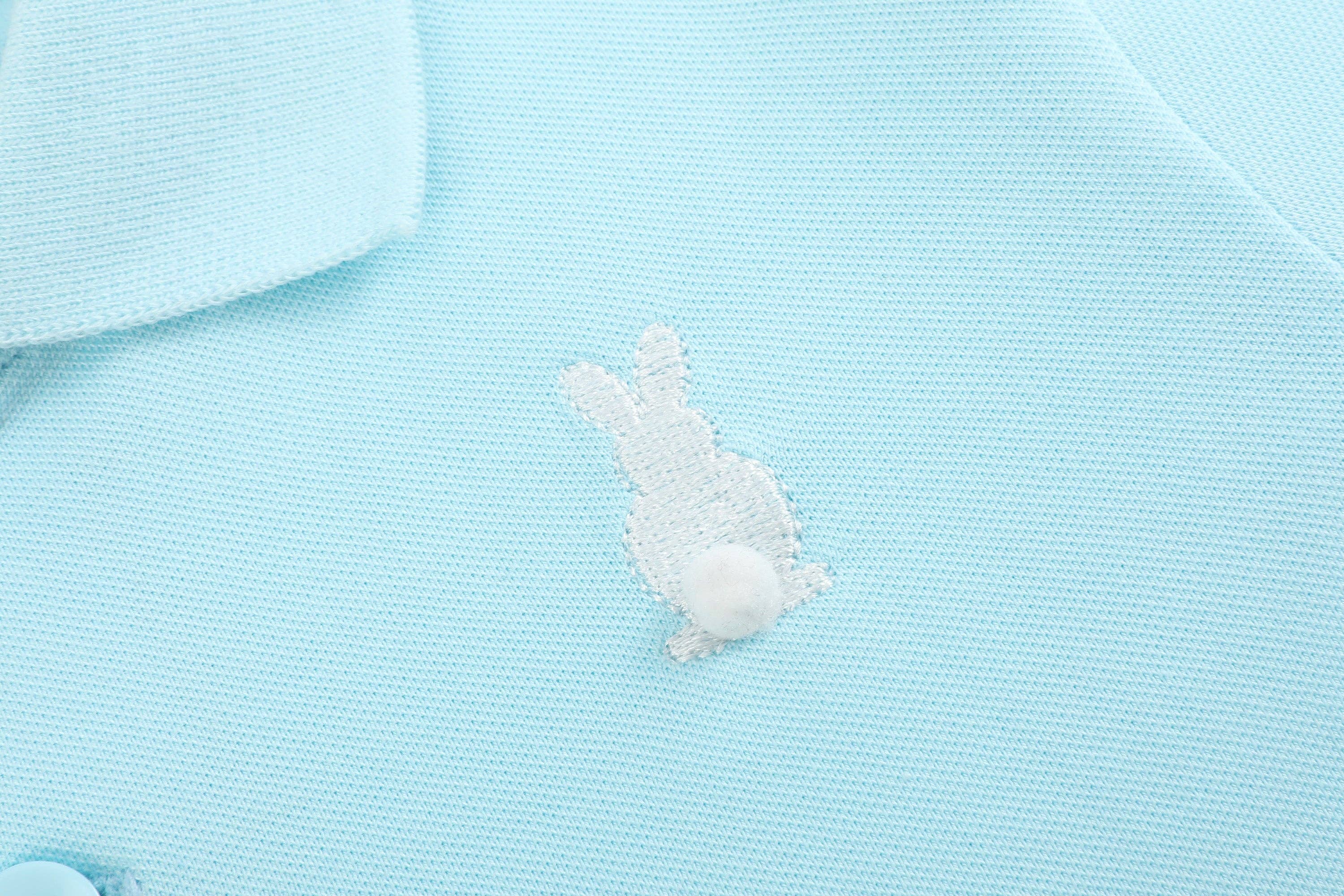 Light Blue Easter Bunny Polo Shirt