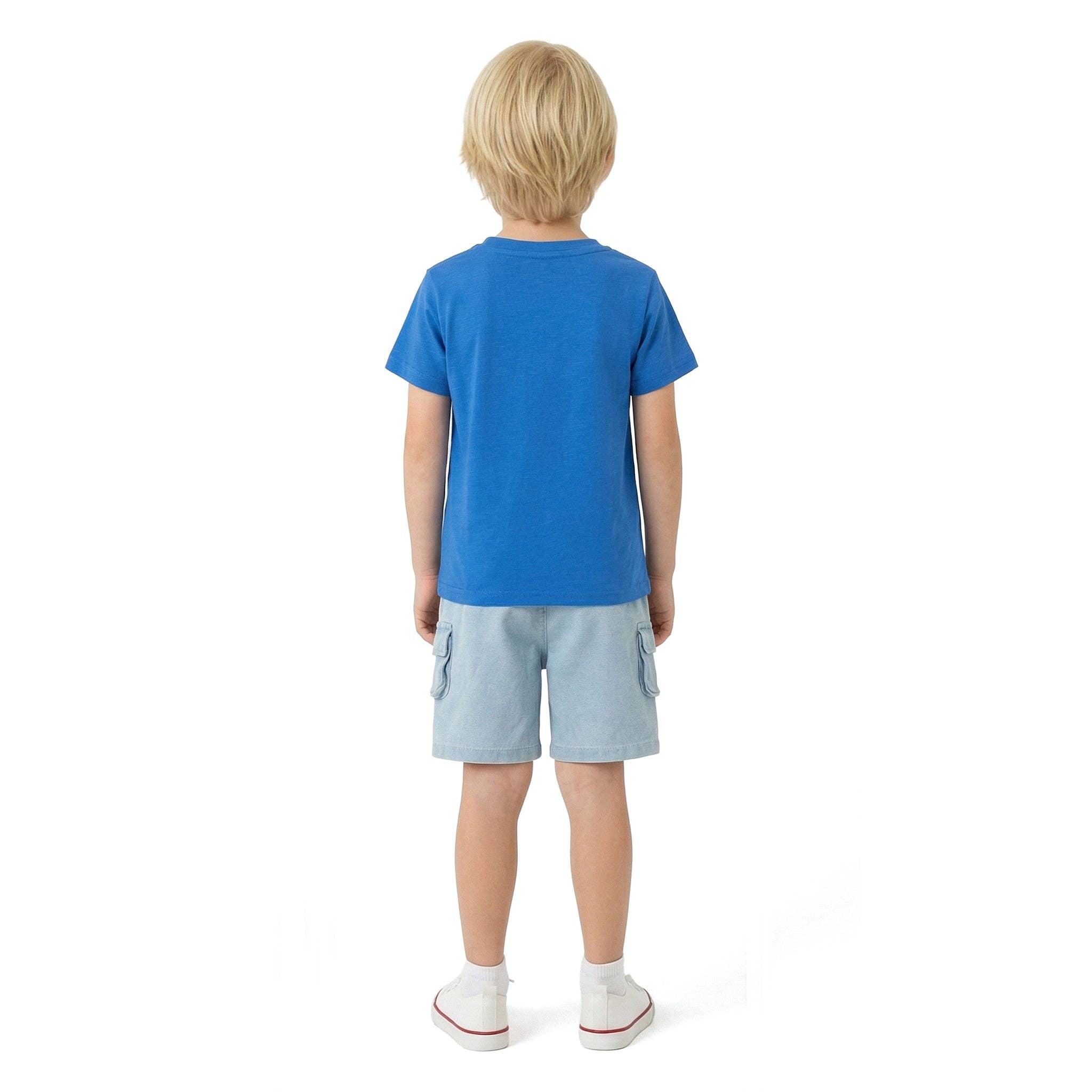 Boys Graphic Tee & Knit Denim Short Set | Surfing Dino