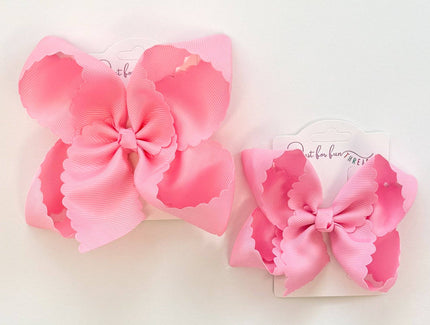 Scallop Edge Hair Bows
