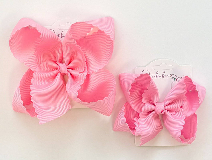 Scallop Edge Hair Bows