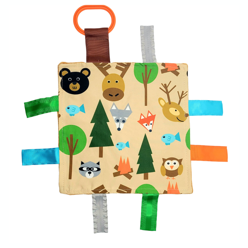 Crinkle Tag Sensory Toy-Forest Fox Bear Woodland