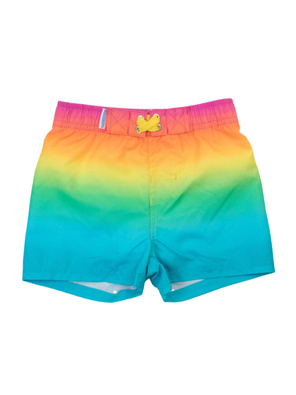 Boys Neon Sunset Swim Trunks