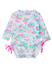 Tropical Resort Long Sleeve One Piece Rash Guard
