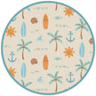 Chasing Waves Surfboard Two-Piece Bamboo Short Sleeve Kids Pajama Pants Set