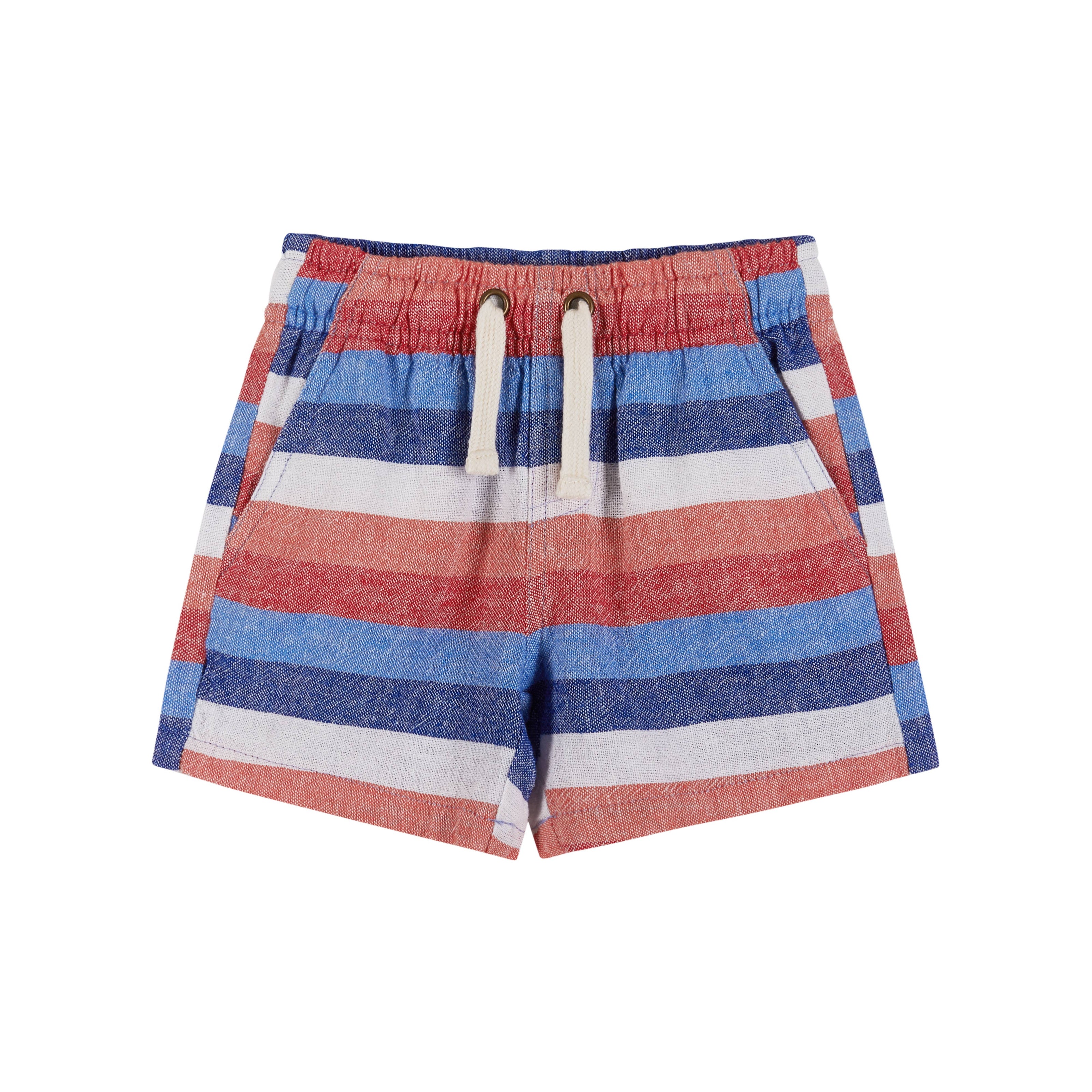 Boys Baby T-Shirt & Striped Drawstring Shorts Set