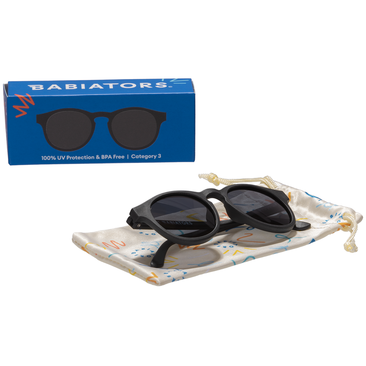 Jet Black Keyhole Baby and Kid Sunglasses: Ages 3-5