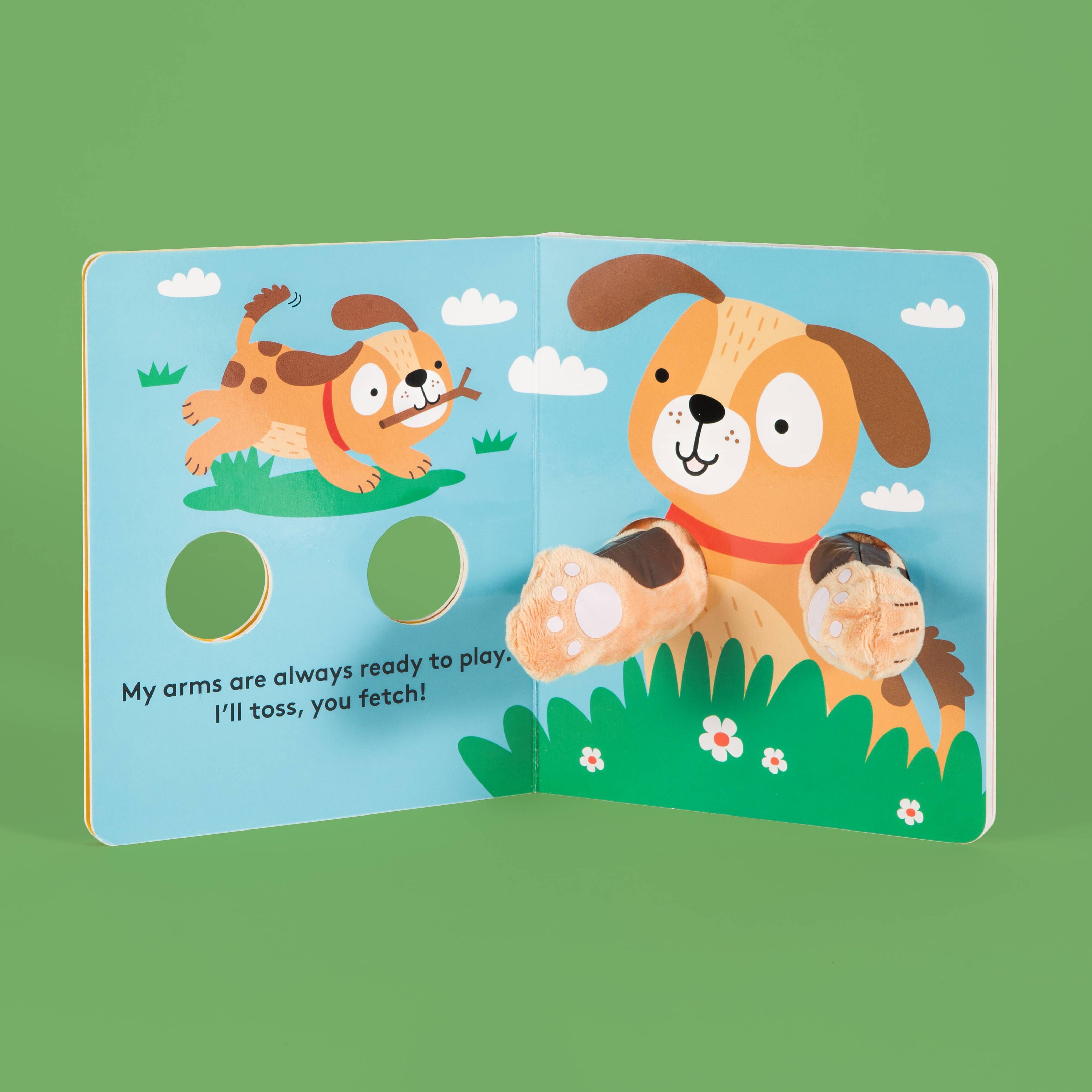 Finger Puppet Board Book- Hug Me Little Puppy