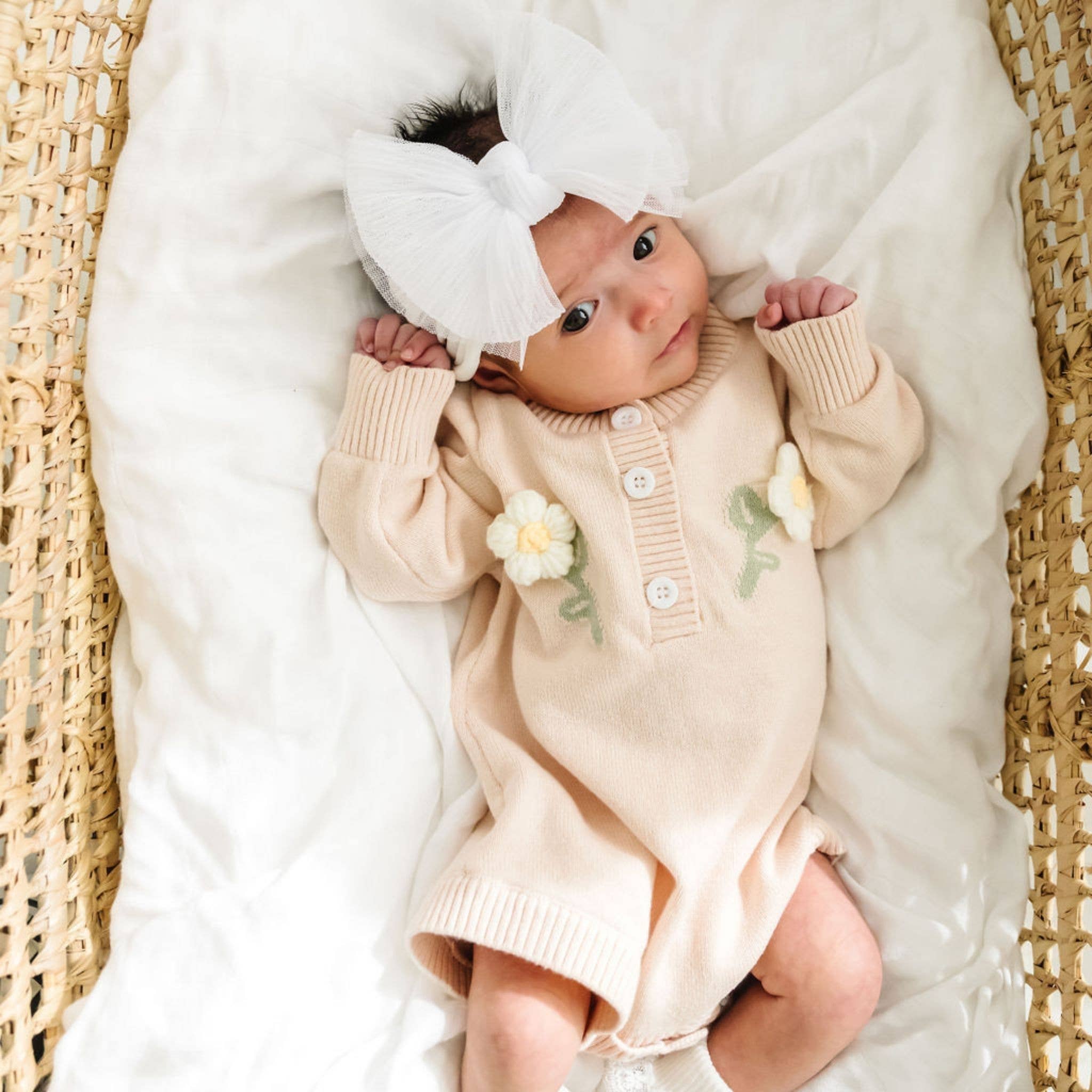 Baby Bling® Tulle FAB® soft nylon headband with tulle bow