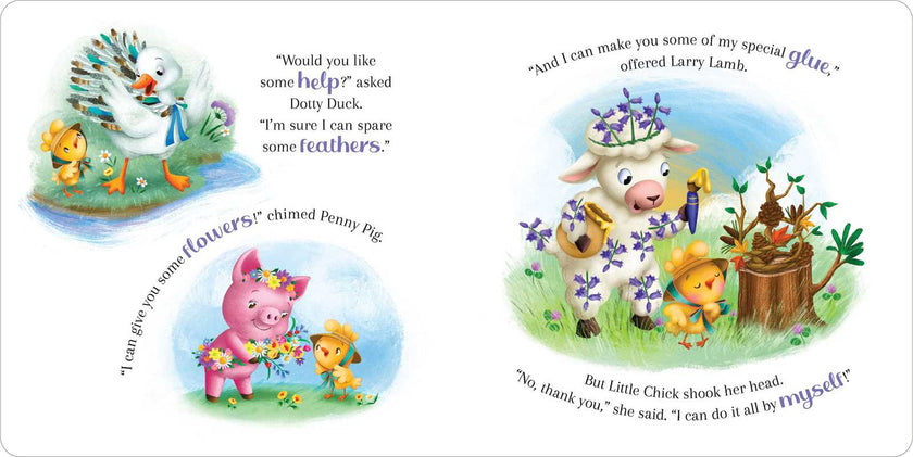 Little Chick's Spring Bonnet: Padded Board Book by Em Bruce