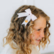 Pumpkin Embroidered Bow Clip - Hair Bows - Hair Accessories