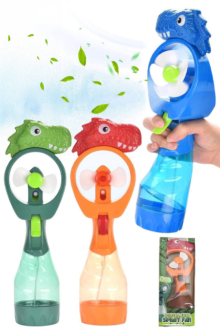 T-rex Dinosaur Water Spray Misting Electric Fan - Assorted