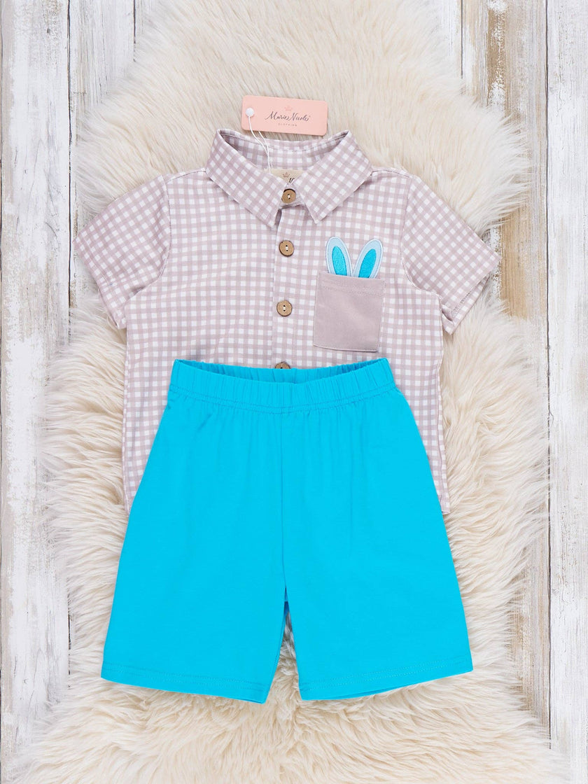 Bunny Peek Pocket Embroidered Outfit