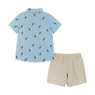 Boys Toddler Woven Short Sleeve Buttondown Shirt & Short
